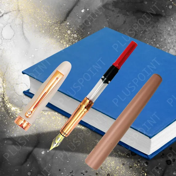 Luxury_Metal_Body_Fountain_Pen_Mat_Finish_With_Rose_Gold_Studded_Stone_Clip,_Iridium_Nib,_Rose_Gold_Trims,_Include_Ink_Converter_Gift_Set_For_Men_&_Women,_Executives