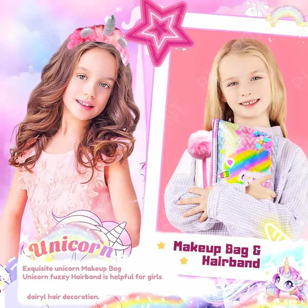 Unicorn_Gift_For_Girls_23Pcs_Set_For_Kids_Of_Unicorn_Handbag_Purse,_Hair_Band,_Hair_Clips,_Cartoon_Cap,_Pen,_Toy_Soft_Plush_Toys_Set_For_Birthday_Gifts_For_Kids