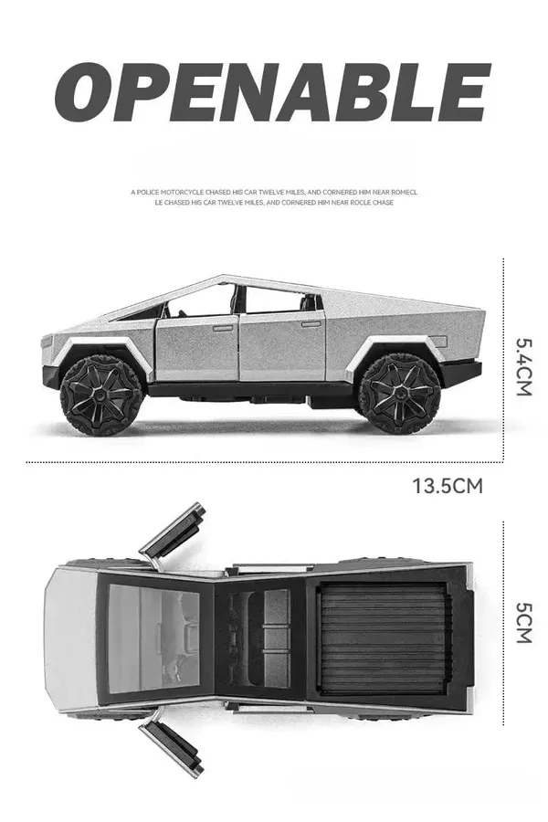 Diecast_Cybertruck_Model_Car_1/36_Toys_With_Lights_Diecast_Cyber_Cars_Pull_Back_Metal_Model_Toy_Trucks_And_Pickup_Truck_Toys_For_Kids_And_Cyber_Truck_Enthusiasts,_Black