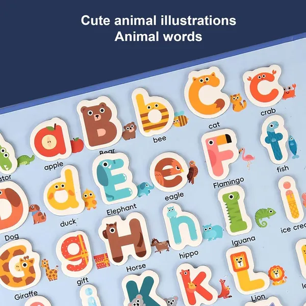 78_Pieces_Magnetic_Alphabet_Letters,_A-Z_Animal_Learning_Set_With_Magnetic_Board_&_Spelling_Guide_With_Uppercase_&_Lowercase_Abc_Letters,_Educational_Toy_For_Kids_3-6_Years