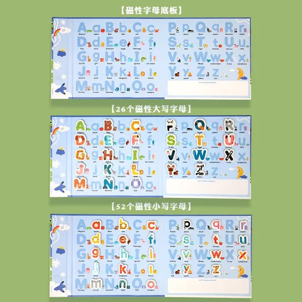 78_Pieces_Magnetic_Alphabet_Letters,_A-Z_Animal_Learning_Set_With_Magnetic_Board_&_Spelling_Guide_With_Uppercase_&_Lowercase_Abc_Letters,_Educational_Toy_For_Kids_3-6_Years