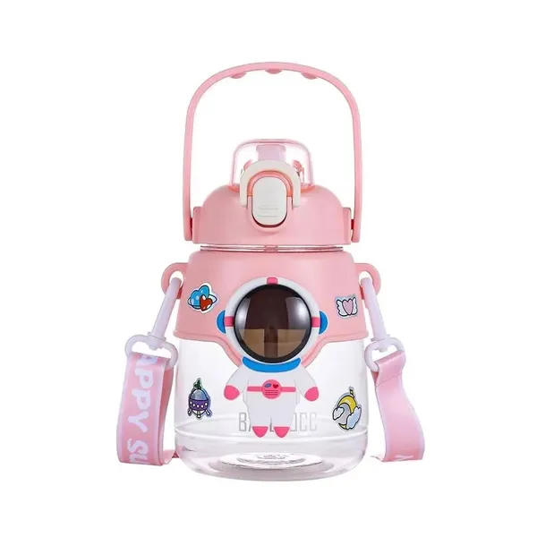 Space_Astronaut_Water_Bottle_For_Kids_Cute_Cartoon_Leak-Proof_1200_Ml_Sipper_Bottle_With_Straw,_Flip_Cover,_Bpa-Free,_School_Water_Bottle_For_Boys_Girls_(Pink)