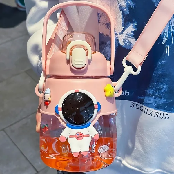 Space_Astronaut_Water_Bottle_For_Kids_Cute_Cartoon_Leak-Proof_1200_Ml_Sipper_Bottle_With_Straw,_Flip_Cover,_Bpa-Free,_School_Water_Bottle_For_Boys_Girls_(Pink)