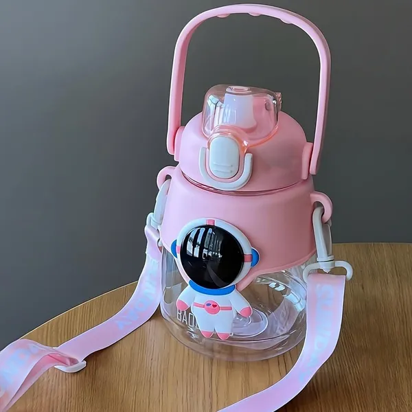 Space_Astronaut_Water_Bottle_For_Kids_Cute_Cartoon_Leak-Proof_1200_Ml_Sipper_Bottle_With_Straw,_Flip_Cover,_Bpa-Free,_School_Water_Bottle_For_Boys_Girls_(Pink)