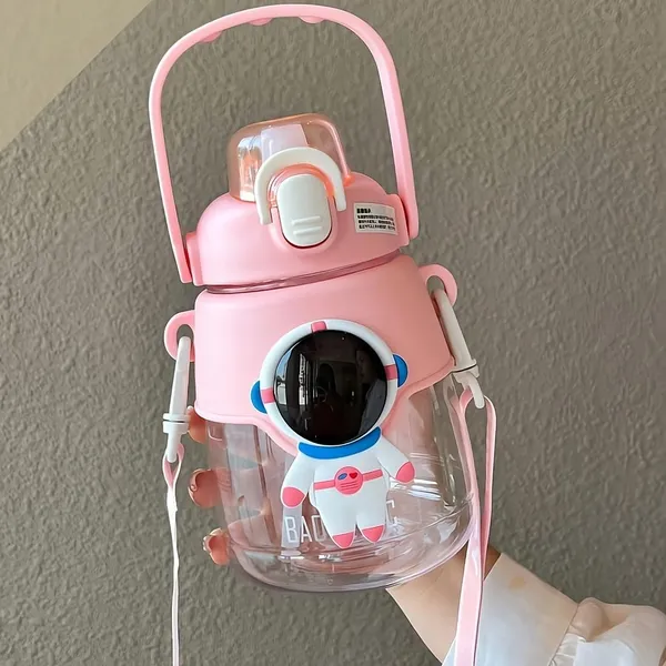 Space_Astronaut_Water_Bottle_For_Kids_Cute_Cartoon_Leak-Proof_1200_Ml_Sipper_Bottle_With_Straw,_Flip_Cover,_Bpa-Free,_School_Water_Bottle_For_Boys_Girls_(Pink)