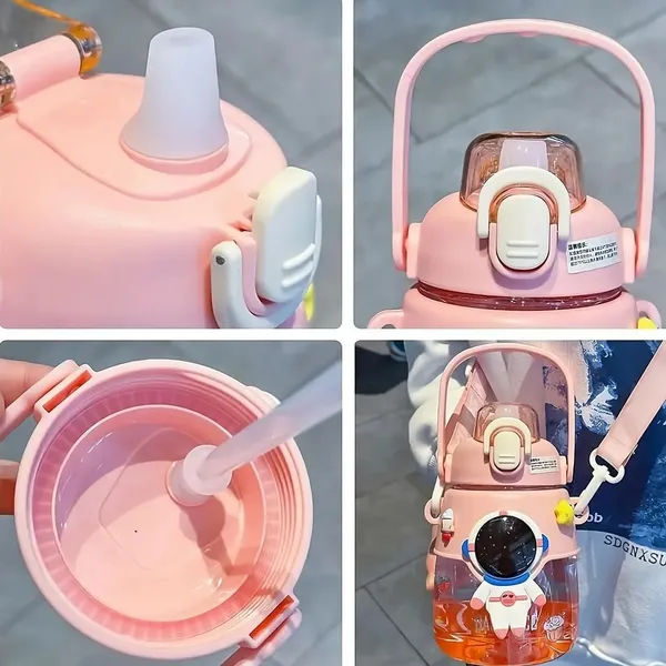 Space_Astronaut_Water_Bottle_For_Kids_Cute_Cartoon_Leak-Proof_1200_Ml_Sipper_Bottle_With_Straw,_Flip_Cover,_Bpa-Free,_School_Water_Bottle_For_Boys_Girls_(Pink)