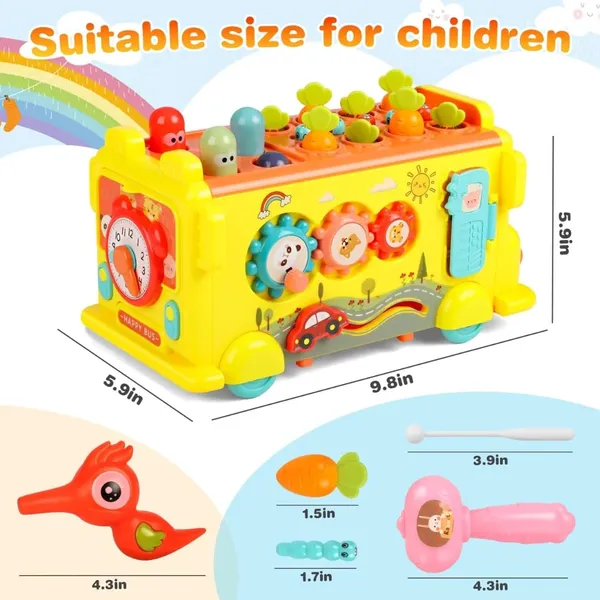 Activity_School_Bus_Toy_For_Kids_Multifunctional_Pull-Along_Bus_With_Gears,_Teaching_Clock,_Fishing_Game_Color_Matching_Shape_Puzzles_Whack-A-Mole_Toddler_Musical_Toy_For_1-5_Yrs