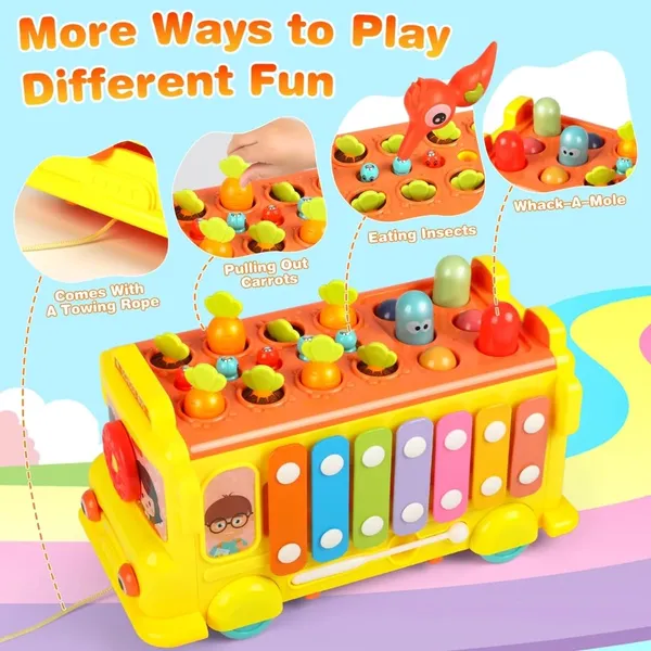 Activity_School_Bus_Toy_For_Kids_Multifunctional_Pull-Along_Bus_With_Gears,_Teaching_Clock,_Fishing_Game_Color_Matching_Shape_Puzzles_Whack-A-Mole_Toddler_Musical_Toy_For_1-5_Yrs