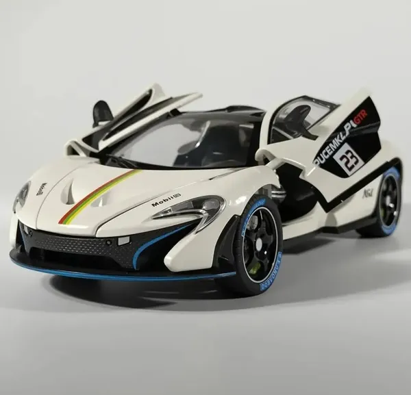 Diecast_Metal_Mclaren_P1_Gtr_1:24_Toy_Car_Collectible,Vehicle_Doors_Openable_With_Lights_And_Sounds,Pull_Back_Decoration_Model_Car_Toy_For_Adults_Kids_Birthday_Gifts