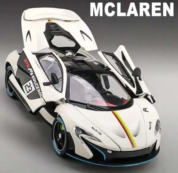Diecast_Metal_Mclaren_P1_Gtr_1:24_Toy_Car_Collectible,Vehicle_Doors_Openable_With_Lights_And_Sounds,Pull_Back_Decoration_Model_Car_Toy_For_Adults_Kids_Birthday_Gifts