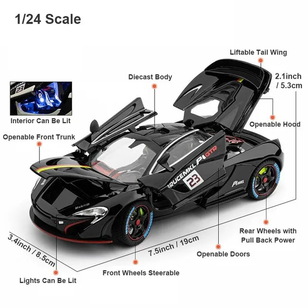 Die_Cast_Metal_Mclaren_P1_Gtr_1:24_Toy_Car_Collectible,Vehicle_Doors_Openable_With_Lights_And_Sounds,Pull_Back_Decoration_Model_Car_Toy_For_Adults_Kids_Birthday_Gifts