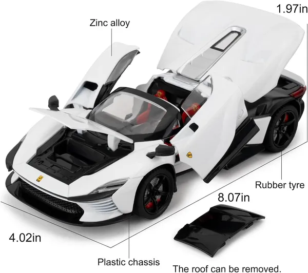 Die_Cast_Metal_1:22_Ferrari_Sp3_Simulation_Model_Car_Collectible,_Alloy_Vehicle_Doors_Openable_With_Lights_And_Sounds,Pull_Back_Decoration_Model_Car_Toy_For_Adults_Kids_Birthday_Gifts