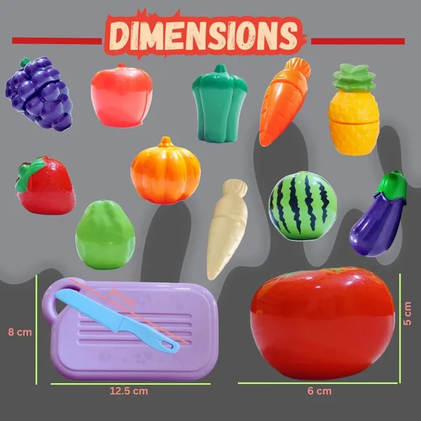 18_Pcs_Food_Cutting_Play_Toys_For_Kids_Realistic_Sliceable_Pretend_Fruit_&_Vegetables_Accessories_Has_7_Fruits,_7_Vegetables,_2_Board,_2_Knife_For_Kitchen_Toys_For_Girls_And_Boys