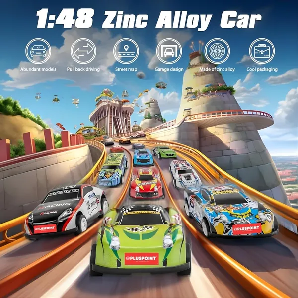 48Pcs_Pull_Back_Toy_Cars_Set,_Alloy_Racing_Cars,Bulk_Metal_Pull_Back_Vehicles_Set,With_Parking_Lot_Car_For_Kids_Ages_3-8_Goodie_Bag_Stuffers_Mini_Car_Party_Favors_For_Kids_Boys_And_Girls
