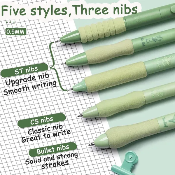 Green_Tea_Theme_Cute_Gel_Pens_5Pcs_Retractable_Quick_Dry_Ink_Pens_0.5Mm_Fine_Point_Blue_Ink_Kawaii_Smooth_Writing_Pens_For_School_Office_Supplies_Aesthetic_Pretty_Pens