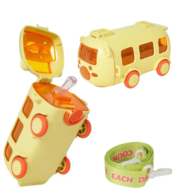 Bus_Water_Bottle_For_Kids_Detachable_Straw_Water_Cup_With_Shoulder_Strap_Leak-Proof_Kids_Drink_Cup_Cute_Cartoon_Water_Jug_Toy_With_Wheels_Toddler_Water_Bottle_For_Boys_And_Girls