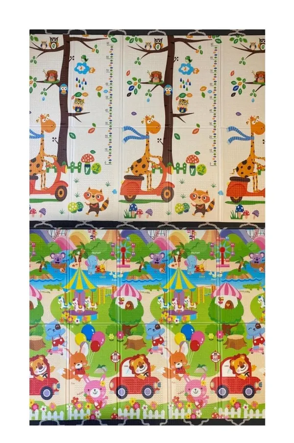 Gentle_Monster_Baby_Play_Mat,_Large_Foldable_Play_Mat_For_Baby,_Portable_Baby_Crawling_Mat,_Waterproof_Non_Toxic_Anti_Slip_Soft_Foam_Reversible_Playmat_For_Toddlers._(Circus_+_Giraffe)