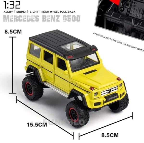 Diecast_G_Wagon_G500_Toy_Car_1:32_Scale_Model,Pull_Back_Vehicles_Alloy_Simulation_Supercar_With_Lights_And_Sound_Also_For_Car_Dashboard,Kids,Adult
