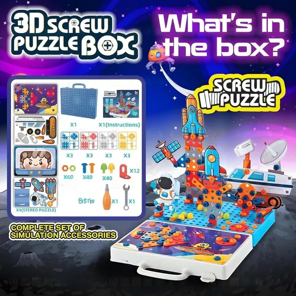 Astronaut_3D_Screw_Puzzle_Box_Creative_Space_Exploration_Stem_Toy_For_Kids,_213_Pieces_With_Astronaut,_Rocket,_And_Spaceship_Models_Educational_Engineering_Kit_For_Boys_&_Girls_3-9_Yrs_Old