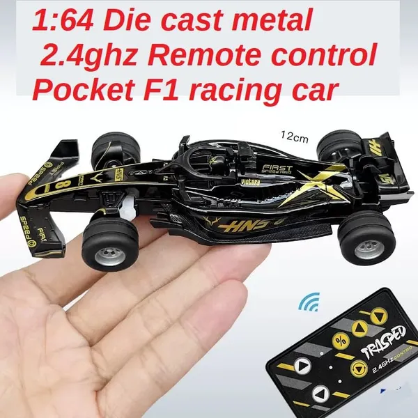 1:64_Die_Cast_Metal_F1_Mini_Rc_Racing_Car_With_Led_Lights_|_2.4Ghz_Remote_Control_Car_|_3_Speed_Adjustable,_Usb_Rechargeable_Alloy_Rc_Car_For_Kids_&_Adults_Indoor/Outdoor_Racing