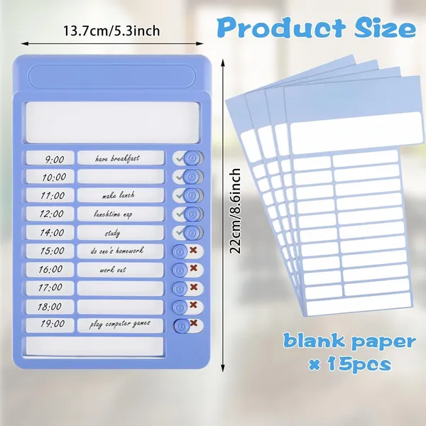 Habit_Tracker_Daily_Planner_For_Kids_Adult_Chore_Chart_Plastic_Checklist_Board_15_Detachable_Cardstock_To_Do_List_Planner_Checklist_Task_Planning_Board_For_Adults_And_Kids_(Habit-Blue)
