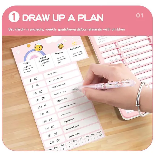 Habit_Tracker_Daily_Task_Planner_For_Kids_Adult_Chore_Chart_Plastic_Checklist_Board_15_Detachable_Cards_To_Do_List_Planner_Checklist_Task_Planning_Board_For_Adults_And_Kids