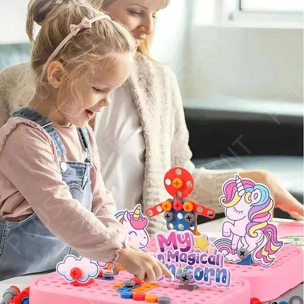 Unicorn_Drill_Toy_For_Kids_228Pc_Unicorn_Theme_3D_Stem_Construction_Puzzle_Toy_Electric_Working_Drill_With_Fix_Tool_Box,_Girls_Engineering_Building_Kits,_Birthday_For_Boys_3-9_Yrs_Old