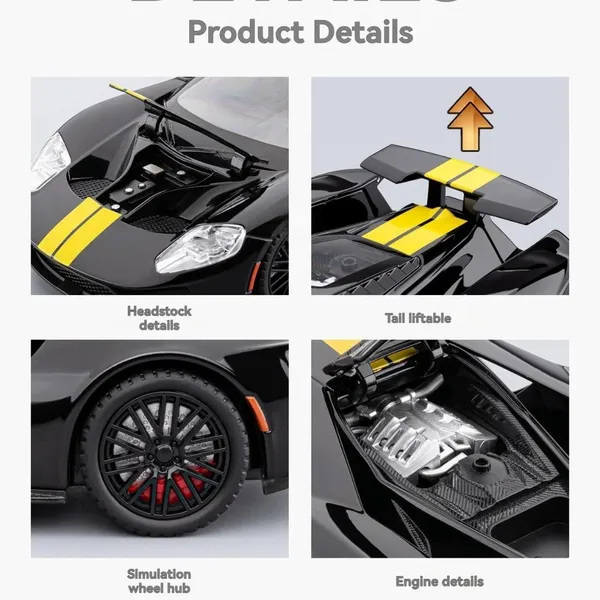 Die_Cast_Metal_Gt_1:24_Toy_Car_Collectible,Vehicle_Doors_Openable_With_Lights_And_Sounds,Pull_Back_Decoration_Model_Car_Toy_For_Adults_Kids_Birthday_Gifts