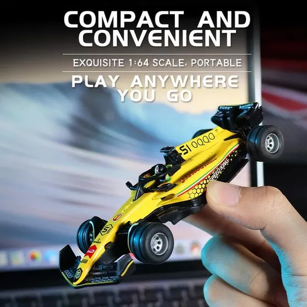 1:64_Die_Cast_Metal_F1_Rc_Mini_Racing_Car_With_Led_Lights_|_2.4Ghz_Remote_Control_Car_|_3_Speed_Adjustable,_Usb_Rechargeable_Alloy_Rc_Car_For_Kids_&_Adults_Indoor/Outdoor_Racing
