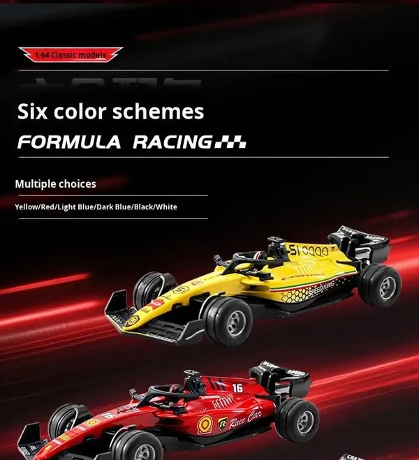 1:64_Die_Cast_Metal_F1_Rc_Mini_Racing_Car_With_Led_Lights_|_2.4Ghz_Remote_Control_Car_|_3_Speed_Adjustable,_Usb_Rechargeable_Alloy_Rc_Car_For_Kids_&_Adults_Indoor/Outdoor_Racing