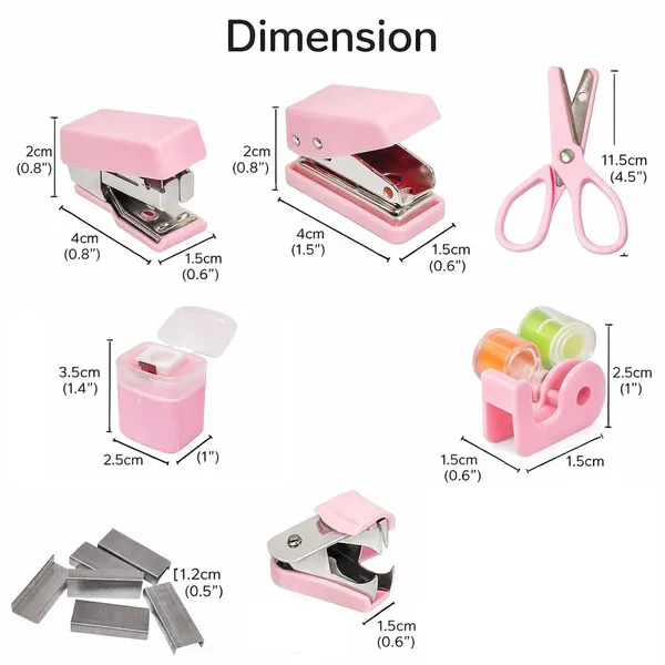 Cute_Kawaii_Mini_Stationery_Set_For_Kids_5-In-1_School_Supply_Kit_Includes_Mini_Stapler,_Scissors,_Sharpener,_Tape_Dispenser_&_Staples_Remover_Ideal_For_Art,_Craft_&_School_Projects