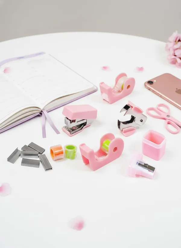 Cute_Kawaii_Mini_Stationery_Set_For_Kids_5-In-1_School_Supply_Kit_Includes_Mini_Stapler,_Scissors,_Sharpener,_Tape_Dispenser_&_Staples_Remover_Ideal_For_Art,_Craft_&_School_Projects