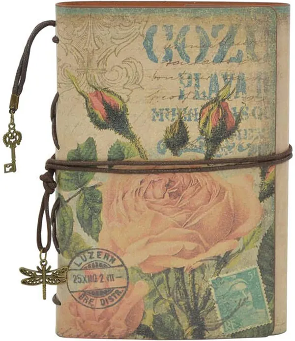 Retro_Vintage_Leather_Writing_Journal_Notebook,_6-Holes_European_Style_Spiral_Bound_Loose-Leaf_Refillable_Daily_Sketchbook_Diary_Traveler_With_Blank_Inserts_And_Zipper_Pocket,_185X130Mm_(Rose)