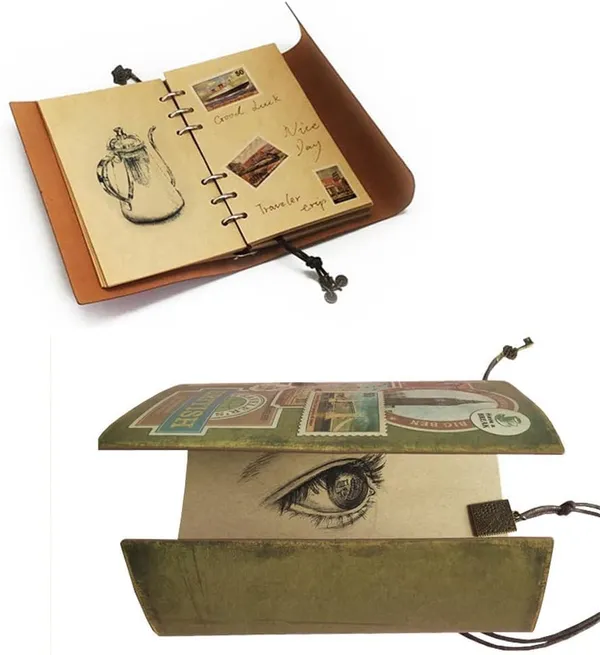 Retro_Vintage_Leather_Writing_Journal_Notebook,_6-Holes_European_Style_Spiral_Bound_Loose-Leaf_Refillable_Daily_Sketchbook_Diary_Traveler_With_Blank_Inserts_And_Zipper_Pocket,_185X130Mm_(Butterfly)