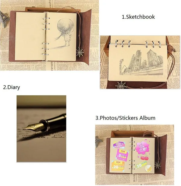 Retro_Vintage_Leather_Writing_Journal_Notebook,_6-Holes_European_Style_Spiral_Bound_Loose-Leaf_Refillable_Daily_Sketchbook_Diary_Traveler_With_Blank_Inserts_And_Zipper_Pocket,_185X130Mm_(British)