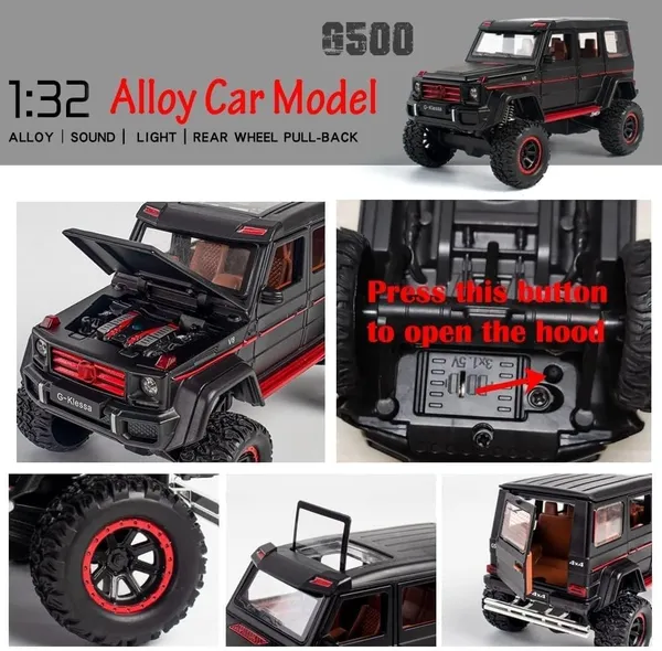 Diecast_G_Wagon_G500_Off_Road_Toy_Car_1:32_Scale_Model,Pull_Back_Vehicles_Alloy_Simulation_Supercar_With_Lights_And_Sound_Also_For_Car_Dashboard,Kids,Adult