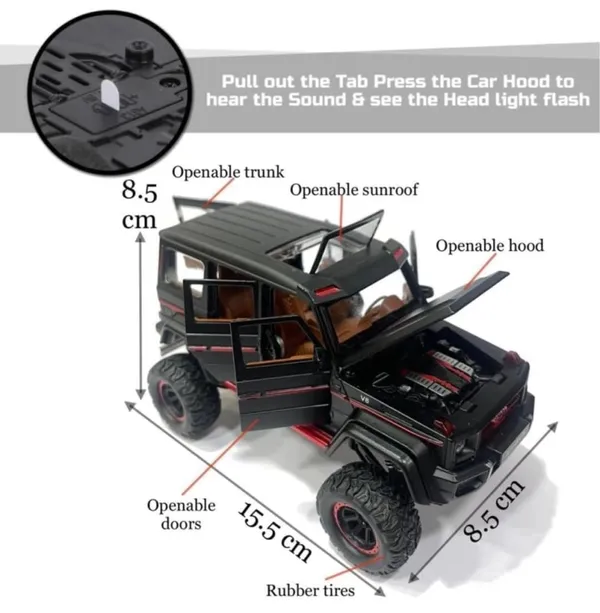 Diecast_G_Wagon_G500_Off_Road_Toy_Car_1:32_Scale_Model,Pull_Back_Vehicles_Alloy_Simulation_Supercar_With_Lights_And_Sound_Also_For_Car_Dashboard,Kids,Adult