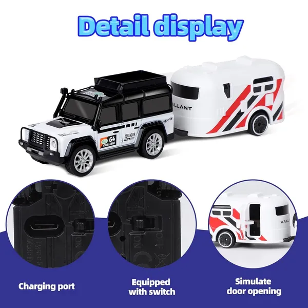 1:64_Mini_Rc_Off-Road_Car_With_Led_Lights_|_2.4Ghz_Off-Road_Remote_Control_Car_|_3_Speed_Adjustable,_Usb_Rechargeable_Alloy_Rc_Truck_For_Kids_&_Adults_Indoor/Outdoor_Racing