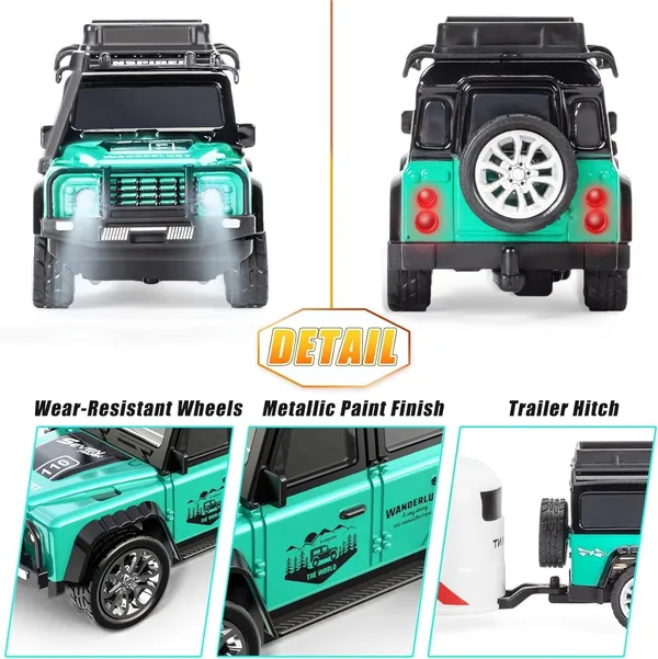 1:64_Mini_Rc_Off-Road_Car_With_Camper_Van_Led_Lights_2.4Ghz_Off-Road_Remote_Control_Car_|_3_Speed_Adjustable,_Usb_Rechargeable_Alloy_Rc_Car_For_Kids_&_Adults_Indoor/Outdoor_Racing