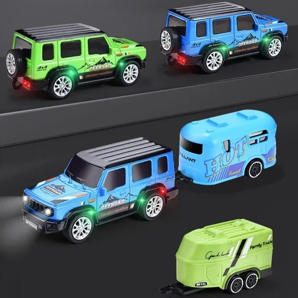 1:64_Mini_Rc_Off-Road_Jeep_With_Camper_Van_Led_Lights_2.4Ghz_Off-Road_Remote_Control_Car_|_3_Speed_Adjustable,_Usb_Rechargeable_Alloy_Rc_Car_For_Kids_&_Adults_Indoor/Outdoor_Racing