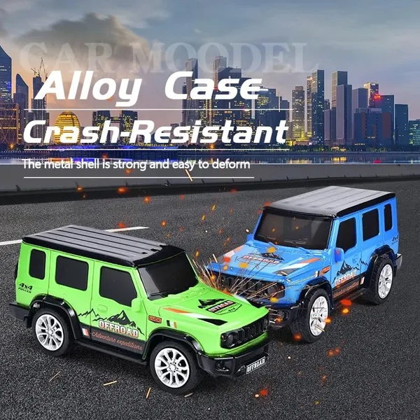 1:64_Mini_Rc_Off-Road_Jeep_With_Camper_Van_Led_Lights_2.4Ghz_Off-Road_Remote_Control_Car_|_3_Speed_Adjustable,_Usb_Rechargeable_Alloy_Rc_Car_For_Kids_&_Adults_Indoor/Outdoor_Racing