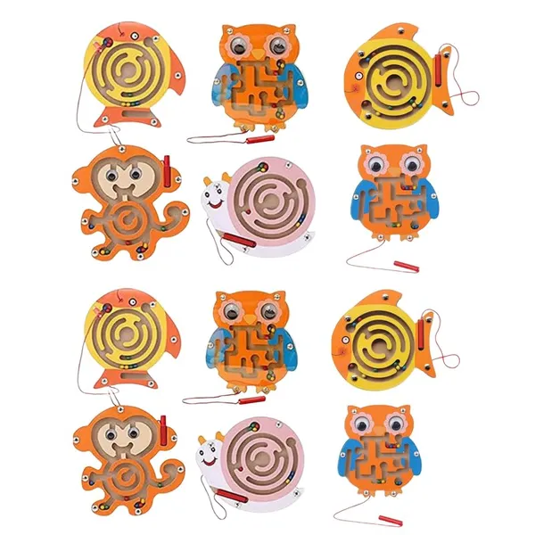 Wooden_Maze_Round_Labyrinth_Puzzle_Game_For_Kids_|_Brain_Teaser_Balance_Toy_|_Educational_Toy_For_Hand_Eye_Coordination_|_Indoor_Puzzle_For_Boys_&_Girls_|_Birthday_Return_Gift_|_Age_3+_|_Pack_Of_12