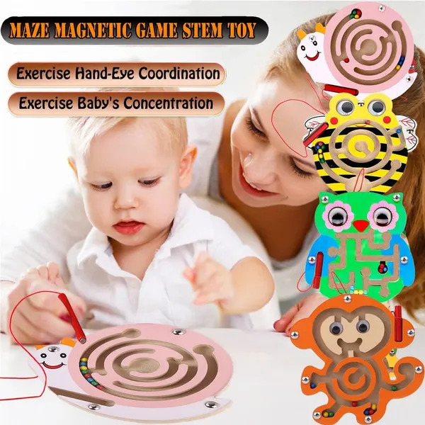 Wooden_Maze_Round_Labyrinth_Puzzle_Game_For_Kids_|_Brain_Teaser_Balance_Toy_|_Educational_Toy_For_Hand_Eye_Coordination_|_Indoor_Puzzle_For_Boys_&_Girls_|_Birthday_Return_Gift_|_Age_3+_|_Pack_Of_12