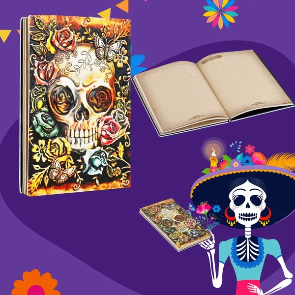 Leather_Diary_Journal_Notebook_Antique_Embossed_Vintage_Writing_Notebook_Travel_Diary_A5_Book_Retro_Hardcover_Diary_For_Literature_Writing_200_Pages_Notebook_Gift_For_Men_&_Women_(Skull)