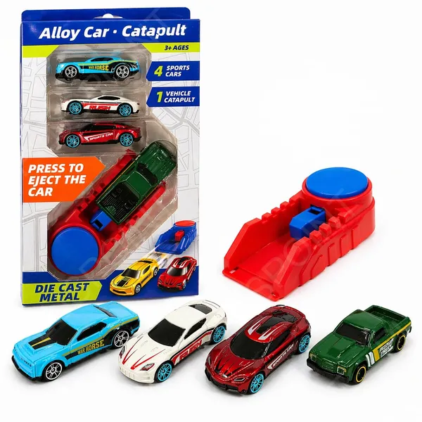 Diecast_Toy_Cars_with_Catapult_Launcher,_4_Pack_Alloy_Mini_Sports_Cars_Set