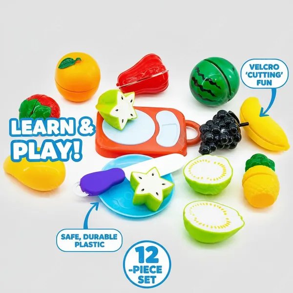 PLUSPOINT_Fruit_Cutting_Toys_Set_for_Kids_Pretend_Play_13pc_Fruit_Cut_Toy