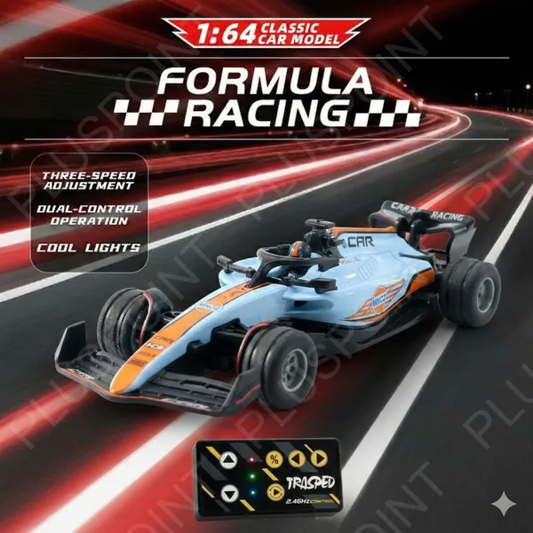 1:64_Die-cast_Metal_F1_RC_Mini_Racing_car_with_LED_Lights_|_2.4GHz_Remote_Control_Car