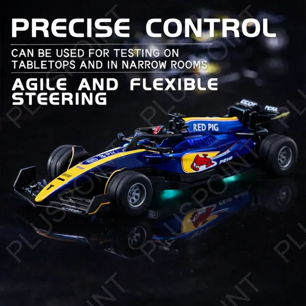 1:64_Die-cast_Metal_F1_RC_Mini_Racing_car_with_LED_Lights_|_2.4GHz_Remote_Control_Car�