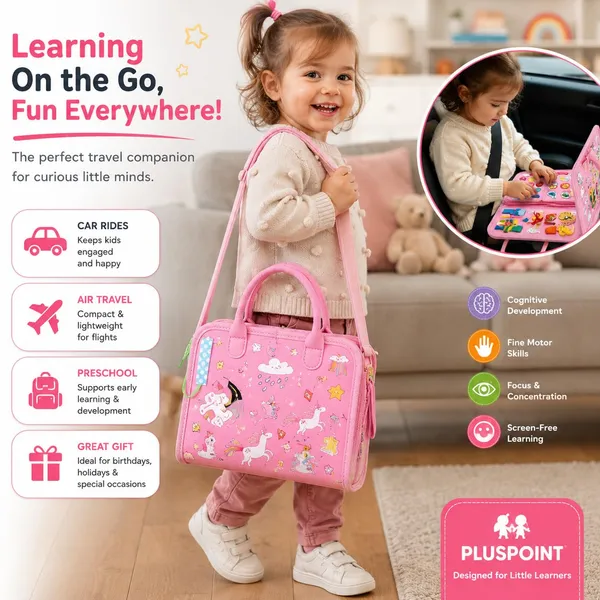 Unicorn_Busy_Board_Montessori_Toys_Birthday_Gift_Preschool_Learning_Activities_With_Life_Skills_Abc_123_Shape_Color_Animal_Weather_Toddler_Gifts_Christmas_Toys_For_Kids_2-7Yr,Multicolor