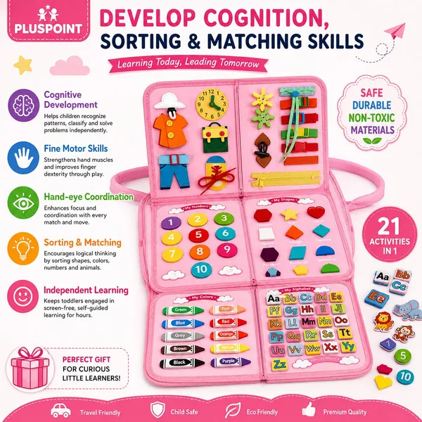 Unicorn_Busy_Board_Montessori_Toys_Birthday_Gift_Preschool_Learning_Activities_With_Life_Skills_Abc_123_Shape_Color_Animal_Weather_Toddler_Gifts_Christmas_Toys_For_Kids_2-7Yr,Multicolor